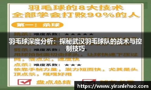 羽毛球深度分析：探秘武汉羽毛球队的战术与控制技巧